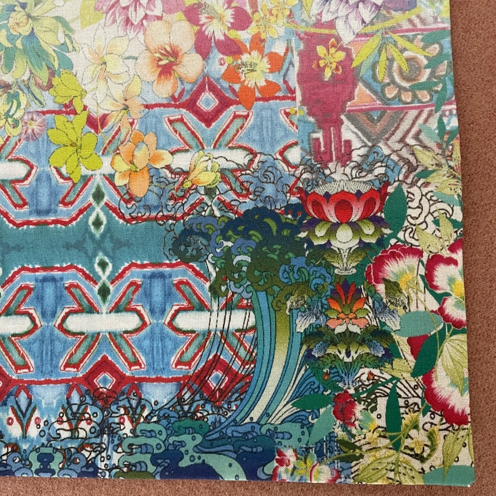 JOHNNY WAS EXOTIC ASIAN-INSPIRED FLORAL MUSLIN DRAWSTRING DUST BAG - NEW! - Picture 6 of 8